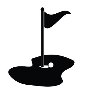 Golf Flag and Hole Silhouette SVG, Instant Download | PremiumSVG