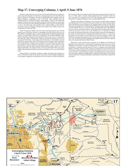 Military History Map of 1854-1890 - Atlas of The Sioux Wars, Part 2 | PDF | Battle Of The Little ...