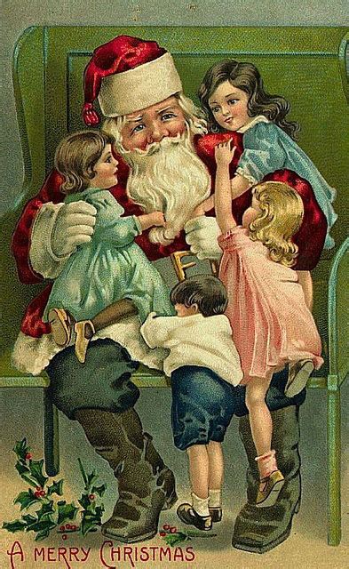 Antique Christmas Santa Postcards and Vintage Illustrations