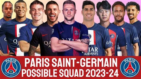 Paris Sanit-Germain Possible Squad 2023-24 With Milan Skiniar | PSG ...