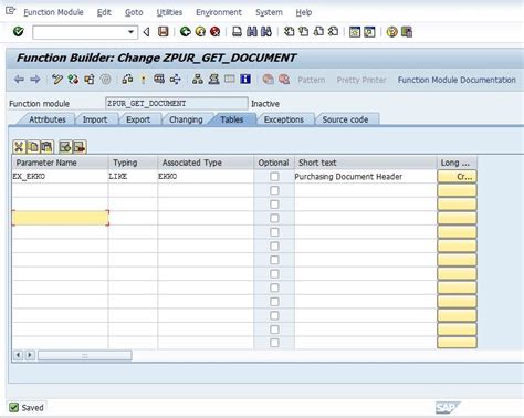 Example On Tables in Function Module. ~ Sap Tutor