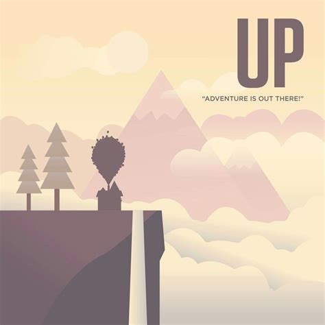 "UP" minimalist poster design,Self tried.#up#disney#pixar#adventure#flatdesign#minimalist#poster ...