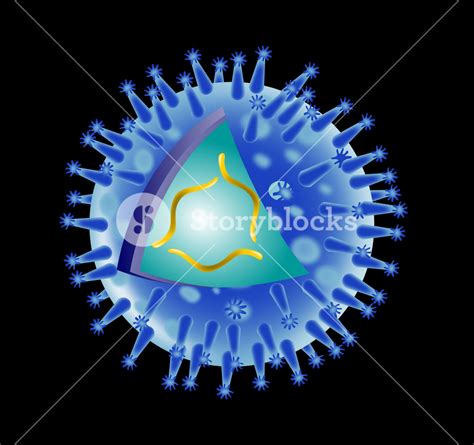 Flu Virus Structure Royalty-Free Stock Image - Storyblocks