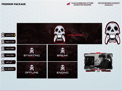 SKULL HEAD! Twitch Overlay on Behance