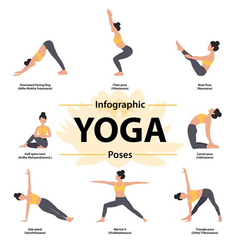 13 Yoga Poses Or Asana Posture For Workout In Deep Relaxation Women Exercising For Body Fitness ...