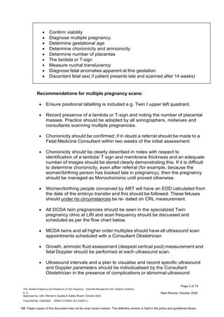 Multiple Pregnancy and Intrapartum of Twin Pregnancy Antenatal Management UHL Obstetric ...