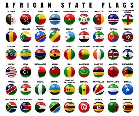 African State Flags 3D Rounded2 12484671 Vector Art at Vecteezy