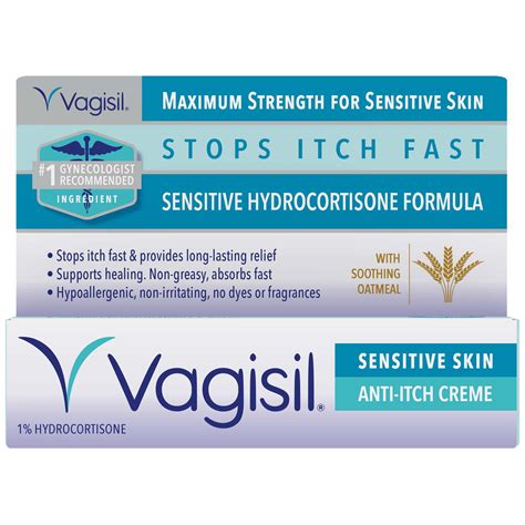 Vagisil Anti-Itch Vaginal Creme, Maximum Strength with Benzocaine 20% ...