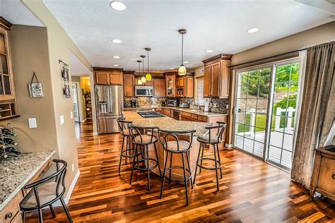 brown, black, kitchen center island, Kitchen, Center, Island, Deck ...