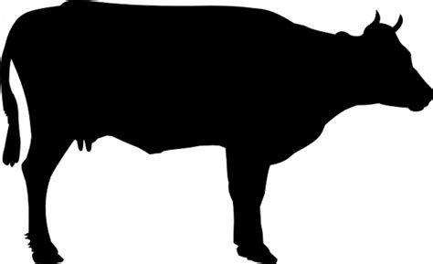 Simple silhouette vector graphics of a cow | Pig silhouette, Silhouette ...