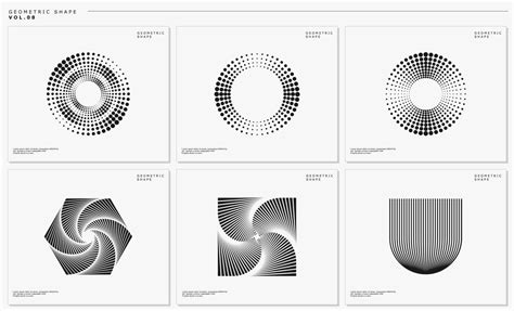 Set of abstract geometric shape logo design. Modern dynamic blend line ...