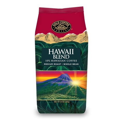 Hawaiian Blend (10% Hawaiian Coffee) - 10 oz – GoldCoffeeCompany