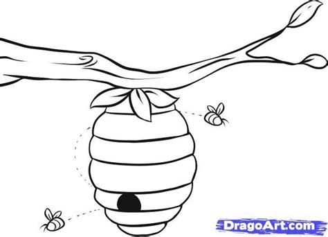 Výsledek obrázku pro honey bee house drawing | Bee drawing, Bee coloring pages, Bee hive