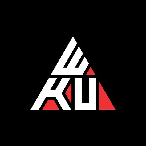 WKU triangle letter logo design with triangle shape. WKU triangle logo design monogram. WKU ...