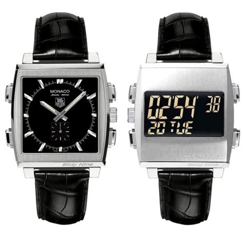 Tag Heuer Men's CW9110.FC6177 'Monaco 69' Analog-Digital Flip ...