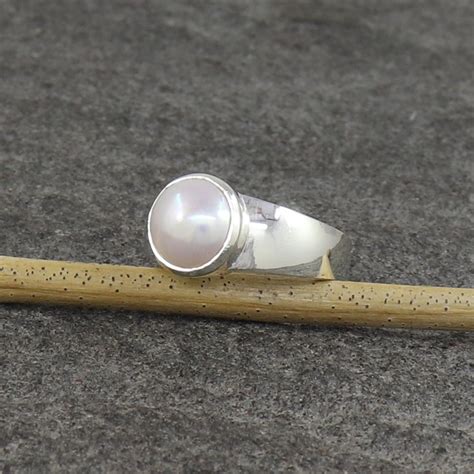 Natural Pearl Ring 925 Sterling Silver Ring Water Pearl | Etsy