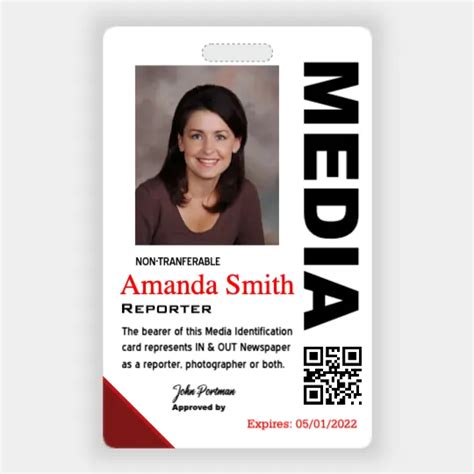 Press pass - Media identification badge - Make your own | Vertical ...