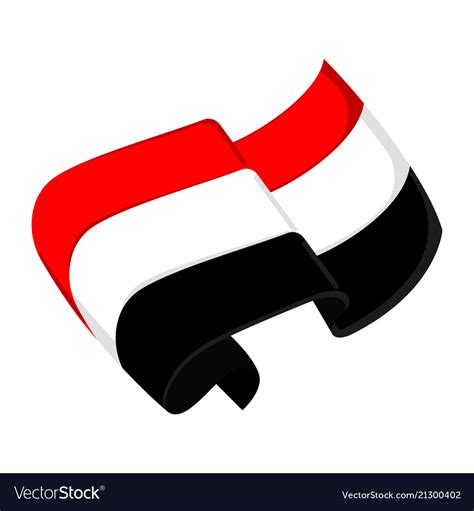 Isolated flag of egypt Royalty Free Vector Image