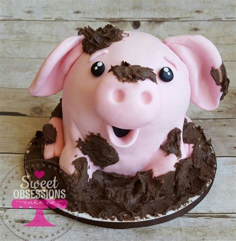 Pin by Amanda on how sweet it is | Pig birthday cakes, Pigs in mud cake ...