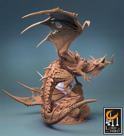 Black Dragon 3d impreso miniatura para mesa RPG / Dungeons and - Etsy México