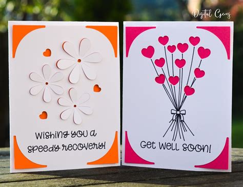 Get Well Card Designs Svg / Dxf / Eps Files. Digital - Etsy