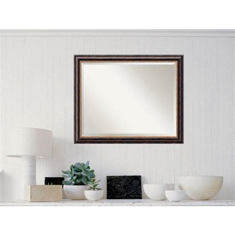 Amanti Art Tuscan Rustic Wood 32 in. W x 26 in. H Distressed Framed ...