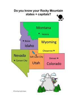 Rocky Mountain Region Interactive States + Capitals Powerpoint ...