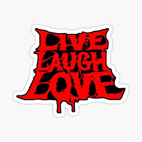 "LIVE LAUGH LOVE Parody Logo" Sticker for Sale by implin | Redbubble