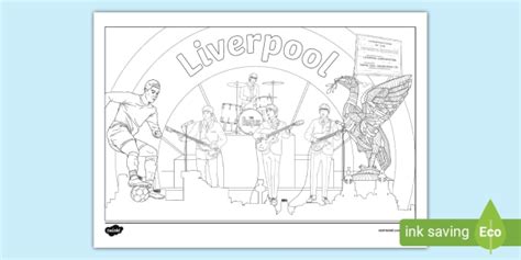 Liverpool Colouring Sheet,Liverpool colouring (teacher made)