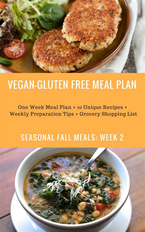 Vegan-Gluten Free Meal Plan: Fall