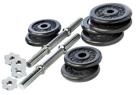 Weider 40 lb. Standard Cast Iron Weight Set with Chrome Spin-Lock ...