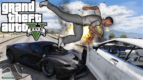 No Seatbelt Car Crashes - GTA 5 Ragdolls Compilation (Crash Deformation ...