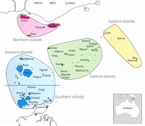 Torres Strait Islands Flag Map