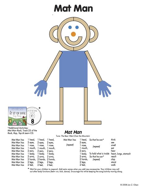 Mat Man Song Lyrics Printable - Printable Word Searches