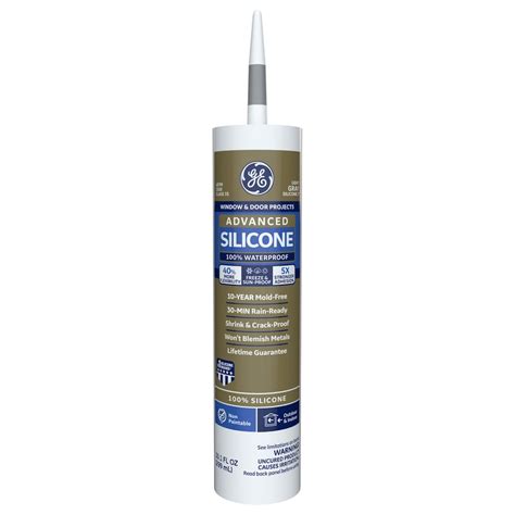 Shop GE 10.1-oz Gray Silicone Window and Door Caulk at Lowes.com