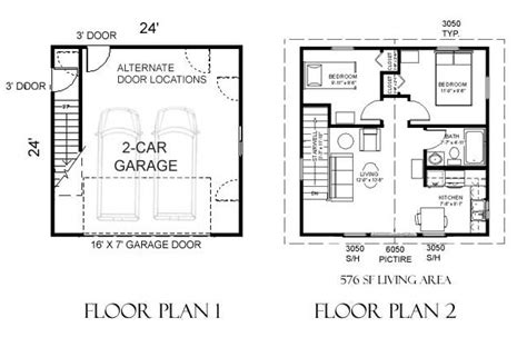 24X24 Garage Apartment Floor Plans - floorplans.click