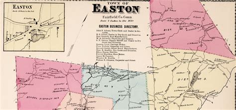 Vintage Property Map of Easton, Connecticut from 1867 - KNOWOL