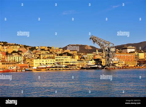 panorama of Genoa and its port Stock Photo - Alamy