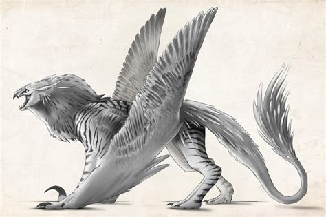 Griffin Creature Concept Sketch : worldbuilding