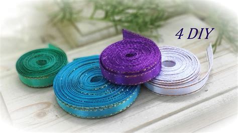 4 Interesting DIY Crafts from Narrow Satin Ribbons 🌼 4 Идеи канзаши из узких лент 0,5 см - YouTube