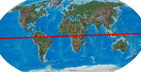 World Map Equator Line