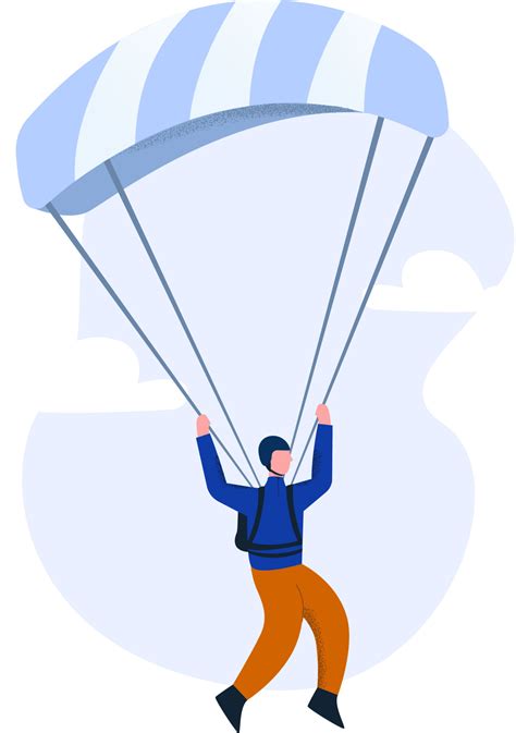 Paraglider flying on a gliding parachute. The concept of paragliding ...