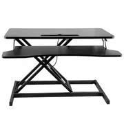 32'' Height Adjustable Standing Desk, Stand Up Desk Converter, Quick Sit To Stand Tabletop Dual ...