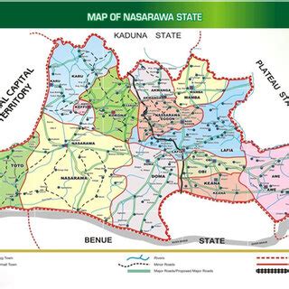 Map of Nasarawa State showing the two towns where assessments were ...