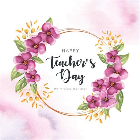 Premium Vector | Happy teachers frame