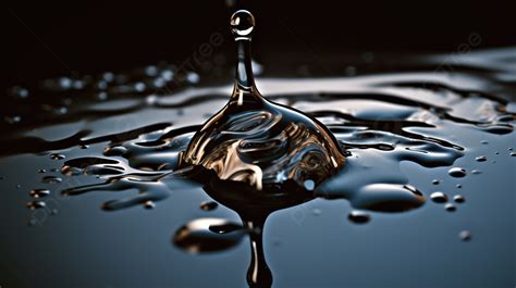 The Water Drop Is In Black Over A Dark Background, Pictures Of Drip ...