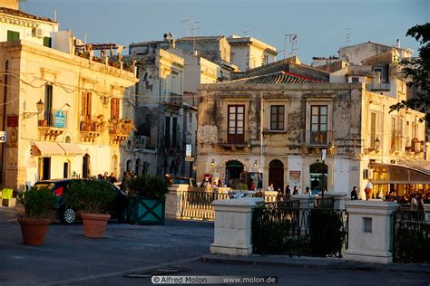 Photo of Restaurants on waterfront. Siracusa, Sicily, Italy