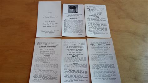 Lot of 9 Vintage Funeral Holy Cards Religious Prayer Cards - Etsy