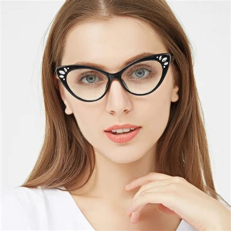 Fashion Women Cat Eye Glasses Frame spectacle Frames petal pattern ...