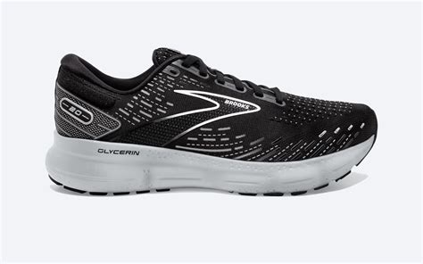 Brooks Mens Glycerin 20 Athletic Shoes- Black/White/Alloy | Cleary's Shoes & Boots